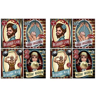 Beistle Vintage Circus Poster Cutouts (8 Stück), 38,7 cm, mehrfarbig Beistle Vintage Circus Poster Cutouts (8 Stück), 38,7 cm, mehrfarbig