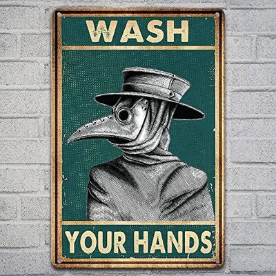Qianbaiuk Blechschild-Wash Your Hands Schilder funny Schild Retro Poster Blechschild Schilder Freundschaft Geschenke Wand Deko(20 x 30 cm) Qianbaiuk Blechschild-Wash Your Hands Schilder funny Schild Retro Poster Blechschild Schilder Freundschaft Geschenke Wand Deko(20 x 30 cm)