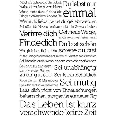 empireposter Motivational Du lebst nur einmal Motivationsposter Plakat Druck Grösse cm + 2 St Posterleisten Alu 63 cm empireposter Motivational Du lebst nur einmal Motivationsposter Plakat Druck Grösse cm + 2 St Posterleisten Alu 63 cm