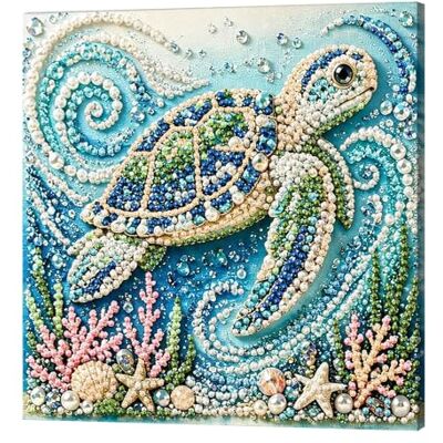 Generic Harz Perle DIY Handwerk Kit, Selbstklebende Perlen Malerei mit Rahmen 20x20cm Ocean Coral Diamond Dot Set, Küste Indoor Wandornament, Geschenk für Handwerk-liebende Erwachsene Generic Harz Perle DIY Handwerk Kit, Selbstklebende Perlen Malerei mit Rahmen 20x20cm Ocean Coral Diamond Dot Set, Küste Indoor Wandornament, Geschenk für Handwerk-liebende Erwachsene
