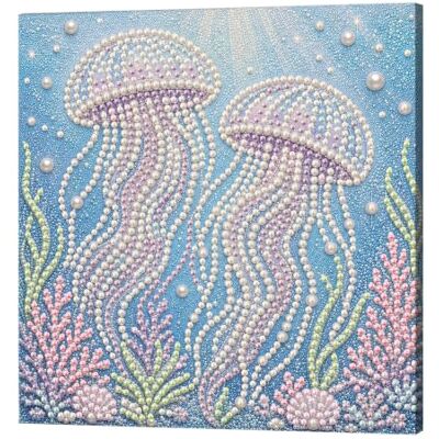 Generic Harz Perle DIY Handwerk Kit, Selbstklebende Perlen Malerei mit Rahmen 20x20cm Ocean Coral Diamond Dot Set, Küste Indoor Wandornament, Geschenk für Handwerk-liebende Erwachsene Generic Harz Perle DIY Handwerk Kit, Selbstklebende Perlen Malerei mit Rahmen 20x20cm Ocean Coral Diamond Dot Set, Küste Indoor Wandornament, Geschenk für Handwerk-liebende Erwachsene