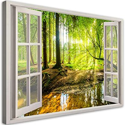 Feeby Viles Leinwand Bilder Fensterblick Natur- 90x60 cm- Deko Wohnzimmer Wandbilder Schlafzimmer Deko Aesthetic Wand Deko Leinwand Groß Deko Zimmer Leinwandbilder XXL Feeby Viles Leinwand Bilder Fensterblick Natur- 90x60 cm- Deko Wohnzimmer Wandbilder Schlafzimmer Deko Aesthetic Wand Deko Leinwand Groß Deko Zimmer Leinwandbilder XXL