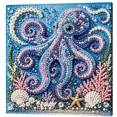 Generic Harz Perle DIY Handwerk Kit, Selbstklebende Perlen Malerei mit Rahmen 20x20cm Ocean Coral Diamond Dot Set, Küste Indoor Wandornament, Geschenk für Handwerk-liebende Erwachsene Generic Harz Perle DIY Handwerk Kit, Selbstklebende Perlen Malerei mit Rahmen 20x20cm Ocean Coral Diamond Dot Set, Küste Indoor Wandornament, Geschenk für Handwerk-liebende Erwachsene