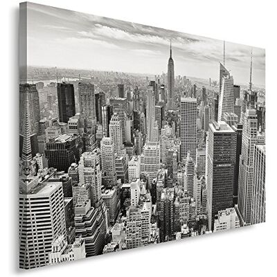 Feeby . Wandbild 1 Teilig 50x70 cm, Leinwand Bild Leinwandbilder Bilder Wandbilder Kunstdruck, EMPIRE STATE BUILDING, NEW YORK, ARCHITEKTUR, SCHWARZ-WEIß Feeby . Wandbild 1 Teilig 50x70 cm, Leinwand Bild Leinwandbilder Bilder Wandbilder Kunstdruck, EMPIRE STATE BUILDING, NEW YORK, ARCHITEKTUR, SCHWARZ-WEIß