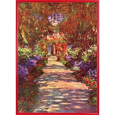 1art1 Claude Monet Poster Kunstdruck Bild und Kunststoff-Rahmen Eine Allee In Giverny, Gartenweg, 1902 (70 x 50cm) 1art1 Claude Monet Poster Kunstdruck Bild und Kunststoff-Rahmen Eine Allee In Giverny, Gartenweg, 1902 (70 x 50cm)
