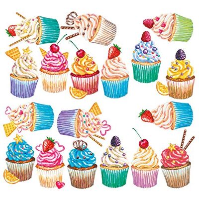 Sunnywall Wandtattoo Wandaufkleber Genuss Cupcake Muffin Watercolor Bunt Format 2 x 45 cm selbstklebende Vinylfolie für Küche Esszimmer konturgeschnitten leicht anzubringen als Wanddeko für Zuhause Sunnywall Wandtattoo Wandaufkleber Genuss Cupcake Muffin Watercolor Bunt Format 2 x 45 cm selbstklebende Vinylfolie für Küche Esszimmer konturgeschnitten leicht anzubringen als Wanddeko für Zuhause