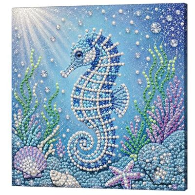 Generic Harz Perle DIY Handwerk Kit, Selbstklebende Perlen Malerei mit Rahmen 20x20cm Ocean Coral Diamond Dot Set, Küste Indoor Wandornament, Geschenk für Handwerk-liebende Erwachsene Generic Harz Perle DIY Handwerk Kit, Selbstklebende Perlen Malerei mit Rahmen 20x20cm Ocean Coral Diamond Dot Set, Küste Indoor Wandornament, Geschenk für Handwerk-liebende Erwachsene