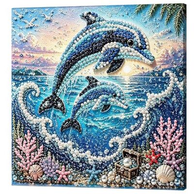 Generic Harz Perle DIY Handwerk Kit, Selbstklebende Perlen Malerei mit Rahmen 20x20cm Ocean Coral Diamond Dot Set, Küste Indoor Wandornament, Geschenk für Handwerk-liebende Erwachsene Generic Harz Perle DIY Handwerk Kit, Selbstklebende Perlen Malerei mit Rahmen 20x20cm Ocean Coral Diamond Dot Set, Küste Indoor Wandornament, Geschenk für Handwerk-liebende Erwachsene