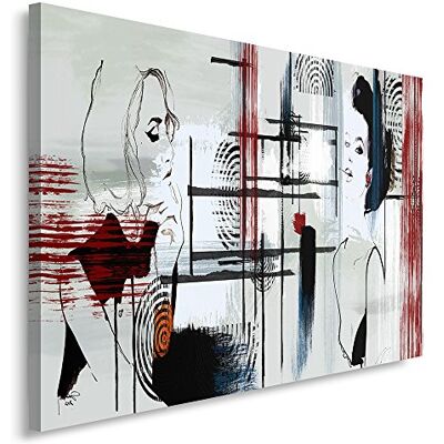 Feeby . Wandbild 1 Teilig 80x120 cm, Leinwand Bild Leinwandbilder Bilder Wandbilder Kunstdruck, MODERN, FRAU, STRICHE, SCHWARZ, GRAU Feeby . Wandbild 1 Teilig 80x120 cm, Leinwand Bild Leinwandbilder Bilder Wandbilder Kunstdruck, MODERN, FRAU, STRICHE, SCHWARZ, GRAU