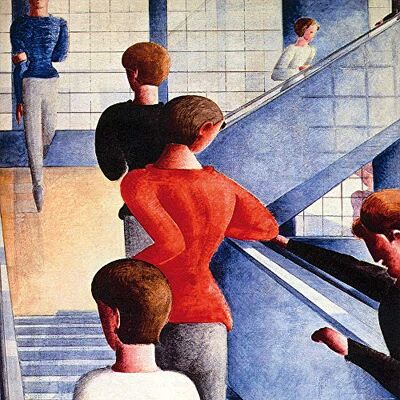 1art1 Oskar Schlemmer Poster Bauhaustreppe, 1932 Kunstdruck Bild 100x100 cm 1art1 Oskar Schlemmer Poster Bauhaustreppe, 1932 Kunstdruck Bild 100x100 cm