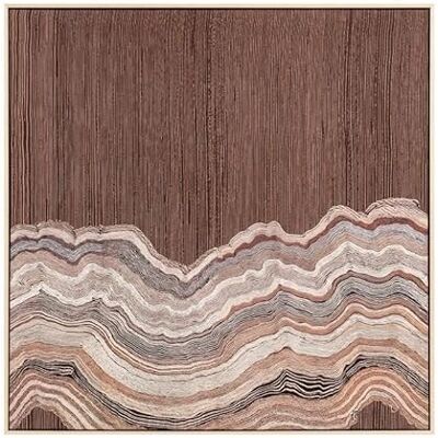 DRW Abstraktes Bild, bedruckt, Beige, Schwarz und Braun, 90 x 90 x 3,8 cm DRW Abstraktes Bild, bedruckt, Beige, Schwarz und Braun, 90 x 90 x 3,8 cm