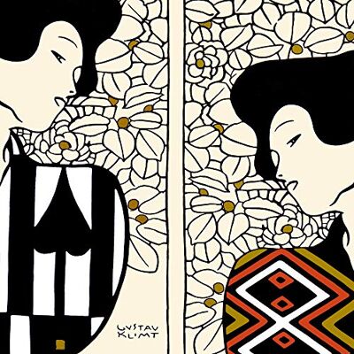 1art1 Gustav Klimt Poster Zwei Silhouetten, 1912 Kunstdruck Bild 100x100 cm 1art1 Gustav Klimt Poster Zwei Silhouetten, 1912 Kunstdruck Bild 100x100 cm
