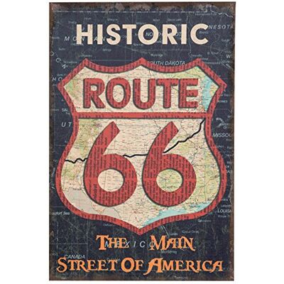 Biscottini Druck 'Historic Route 66' auf Leinwand L60xPR2xH90 Raw Jute Antik Dunkel Druck Route 66 Historica Leinwand Antik Raue Dunkel Biscottini Druck 'Historic Route 66' auf Leinwand L60xPR2xH90 Raw Jute Antik Dunkel Druck Route 66 Historica Leinwand Antik Raue Dunkel