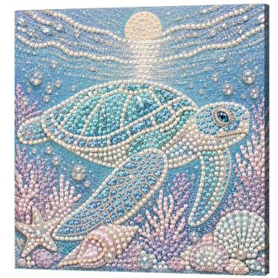 Generic Harz Perle DIY Handwerk Kit, Selbstklebende Perlen Malerei mit Rahmen 20x20cm Ocean Coral Diamond Dot Set, Küste Indoor Wandornament, Geschenk für Handwerk-liebende Erwachsene Generic Harz Perle DIY Handwerk Kit, Selbstklebende Perlen Malerei mit Rahmen 20x20cm Ocean Coral Diamond Dot Set, Küste Indoor Wandornament, Geschenk für Handwerk-liebende Erwachsene