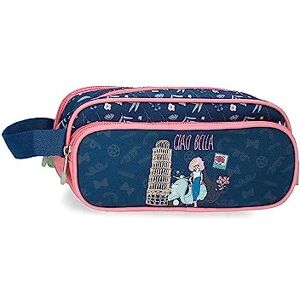 Enso Ciao Bella Federmäppchen, dreifach, Blau, 22 x 10 x 9 cm, Polyester, blau, Talla única, Dreifach-Etui Enso Ciao Bella Federmäppchen, dreifach, Blau, 22 x 10 x 9 cm, Polyester, blau, Talla única, Dreifach-Etui