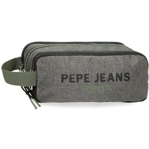 Pepe Jeans Edmon Dreifach-Federmäppchen, grau, 22 x 10 x 9 cm, Polyester, von Joumma Bags Pepe Jeans Edmon Dreifach-Federmäppchen, grau, 22 x 10 x 9 cm, Polyester, von Joumma Bags