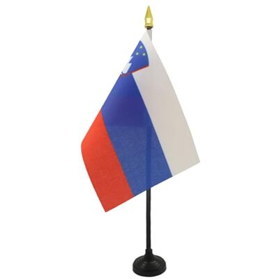 AZ FLAG Tischflagge Slowenien 15x10 cm Polyester 100D Kunststoffsockel Für innen Slowenische Tischflagge Slovenija genähte Ausführung mit verstärkten Kanten mit Kunststoffstab und goldene Spitze AZ FLAG Tischflagge Slowenien 15x10 cm Polyester 100D Kunststoffsockel Für innen Slowenische Tischflagge Slovenija genähte Ausführung mit verstärkten Kanten mit Kunststoffstab und goldene Spitze