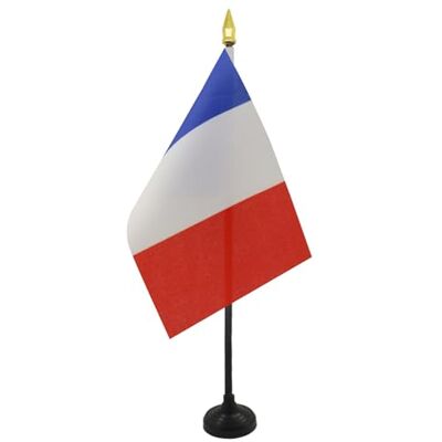 AZ FLAG Tischflagge Frankreich 15x10 cm Polyester 100D Kunststoffsockel Für innen Französische Tischflagge France genähte Ausführung mit verstärkten Kanten mit Kunststoffstab und goldene Spitze AZ FLAG Tischflagge Frankreich 15x10 cm Polyester 100D Kunststoffsockel Für innen Französische Tischflagge France genähte Ausführung mit verstärkten Kanten mit Kunststoffstab und goldene Spitze