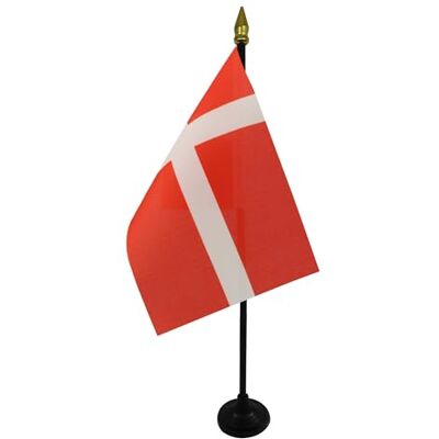 AZ FLAG Tischflagge Dänemark 15x10 cm Polyester 100D Kunststoffsockel Für innen Dänische Tischflagge Danmark genähte Ausführung mit verstärkten Kanten mit Kunststoffstab und goldene Spitze AZ FLAG Tischflagge Dänemark 15x10 cm Polyester 100D Kunststoffsockel Für innen Dänische Tischflagge Danmark genähte Ausführung mit verstärkten Kanten mit Kunststoffstab und goldene Spitze