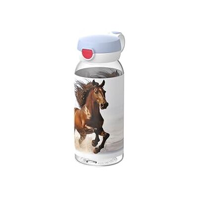 Mepal Trinkflasche mit Klappdeckel Campus Deckel springt per Knopfdruck auf Trinkflasche Kinder Kohlensäure Geeignet Auslaufsicher und Spülmaschinengeeignet 600 ml Wild horse Mepal Trinkflasche mit Klappdeckel Campus Deckel springt per Knopfdruck auf Trinkflasche Kinder Kohlensäure Geeignet Auslaufsicher und Spülmaschinengeeignet 600 ml Wild horse