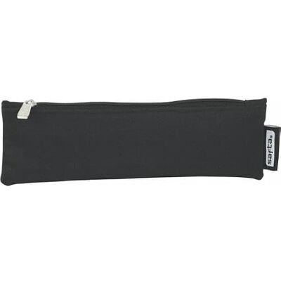 safta Federtasche Klassik schmal, 1 Fach, abwischbar Maße 20 x 1 x 6 cm, Schwarz uni, widerstandsfähiges Polyester, schlichtes Design, für Grundschule und Büro safta Federtasche Klassik schmal, 1 Fach, abwischbar Maße 20 x 1 x 6 cm, Schwarz uni, widerstandsfähiges Polyester, schlichtes Design, für Grundschule und Büro