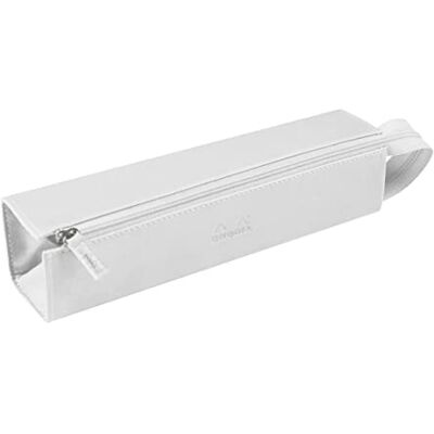 Rhodiarama Italienisches Kunstleder Federmäppchen 23x5x5 cm - Weiß - Packung 2 Rhodiarama Italienisches Kunstleder Federmäppchen 23x5x5 cm - Weiß - Packung 2