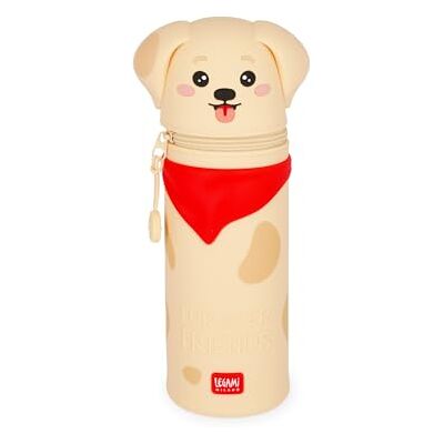 LEGAMI Kawaii 2-in-1 Schulfach aus weichem Silikon, Golden, Tischstiftehalter, Reißverschluss, Stiftstifte, H 20 cm LEGAMI Kawaii 2-in-1 Schulfach aus weichem Silikon, Golden, Tischstiftehalter, Reißverschluss, Stiftstifte, H 20 cm