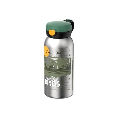 Mepal Edelstahl Trinkflasche mit Klappdeckel Campus Deckel springt per Knopfdruck auf Trinkflasche Kinder Kohlensäure Geeignet Auslaufsicher Hygienedeckel 600 ml Dino Mepal Edelstahl Trinkflasche mit Klappdeckel Campus Deckel springt per Knopfdruck auf Trinkflasche Kinder Kohlensäure Geeignet Auslaufsicher Hygienedeckel 600 ml Dino