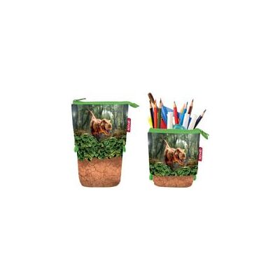 ROTH T-Rex Welt Grünes/Braunes Federmäppchen - Schulaccessoire ROTH T-Rex Welt Grünes/Braunes Federmäppchen - Schulaccessoire