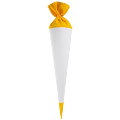 goldbuch 97844 Bastelschultüte, Rohling zum Selbstgestalten mit Filzverschlus und Filzspitze, Schultüte 70cm, Zuckertüte zur Einschulung, für Einschüler, Schulkinder & Berufsanfänger, Weiß / Gelb goldbuch 97844 Bastelschultüte, Rohling zum Selbstgestalten mit Filzverschlus und Filzspitze, Schultüte 70cm, Zuckertüte zur Einschulung, für Einschüler, Schulkinder & Berufsanfänger, Weiß / Gelb