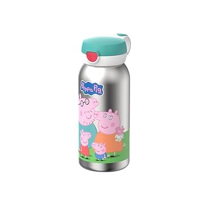 Mepal Edelstahl Trinkflasche mit Klappdeckel Campus Deckel springt per Knopfdruck auf Trinkflasche Kinder Kohlensäure Geeignet Auslaufsicher Hygienedeckel 600 ml Peppa Pig Mepal Edelstahl Trinkflasche mit Klappdeckel Campus Deckel springt per Knopfdruck auf Trinkflasche Kinder Kohlensäure Geeignet Auslaufsicher Hygienedeckel 600 ml Peppa Pig