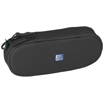 Oxford Schulmäppchen Etui B-Hook Schwarz Mit Haken, Haftgummi für Heft, Kompakt, Polyester (21x4,8x8cm) Oxford Schulmäppchen Etui B-Hook Schwarz Mit Haken, Haftgummi für Heft, Kompakt, Polyester (21x4,8x8cm)