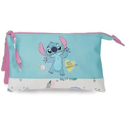Disney Joumma Stitch Little Destruction Triple Etui Türkisgrün 22x12x5 cm PVC Disney Joumma Stitch Little Destruction Triple Etui Türkisgrün 22x12x5 cm PVC
