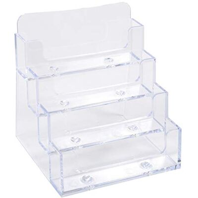 Exacompta 71158D 16er Pack Visitenkartenhalter Exacyrl aus robustem Acryl 4 Stufen gefertigt aus einem Guss kristall ideal für Schreibtisch und Büro Verkaufsbüro Visitenkarte Ständer Exacompta 71158D 16er Pack Visitenkartenhalter Exacyrl aus robustem Acryl 4 Stufen gefertigt aus einem Guss kristall ideal für Schreibtisch und Büro Verkaufsbüro Visitenkarte Ständer