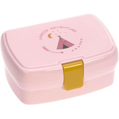 LÄSSIG Kinder Lunchbox Brotdose mit herausnehmbarer Unterteilung, BPA-frei/Adventure Tipi, rosa LÄSSIG Kinder Lunchbox Brotdose mit herausnehmbarer Unterteilung, BPA-frei/Adventure Tipi, rosa