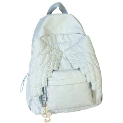 Limtula Taschenrucksack für den Schulalltag, Blue Gesteppte Applikationsplatte, seitlicher Stauraum, Tragegriff oben, Tagesgebrauch Limtula Taschenrucksack für den Schulalltag, Blue Gesteppte Applikationsplatte, seitlicher Stauraum, Tragegriff oben, Tagesgebrauch