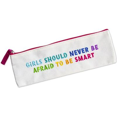 Papierdrachen Mäppchen Frauenpower Girls Should Never be Afraid to be smart bunt Statement Bestickt Federtasche Set 11 Papierdrachen Mäppchen Frauenpower Girls Should Never be Afraid to be smart bunt Statement Bestickt Federtasche Set 11