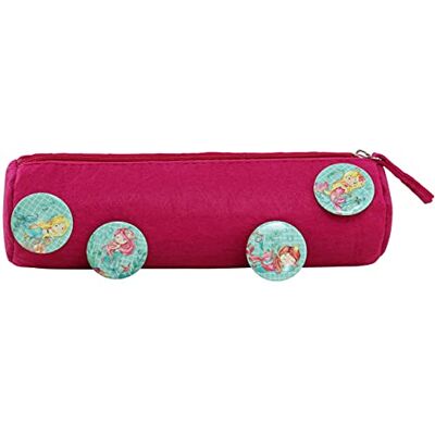 Papierdrachen Federmäppchen mit 4 Buttons für Jungen und Mädchen Filzmäppchen in pink mit Meerjungfrau-Motiv Einschulung Schulmäppchen Set Nr 1 Papierdrachen Federmäppchen mit 4 Buttons für Jungen und Mädchen Filzmäppchen in pink mit Meerjungfrau-Motiv Einschulung Schulmäppchen Set Nr 1