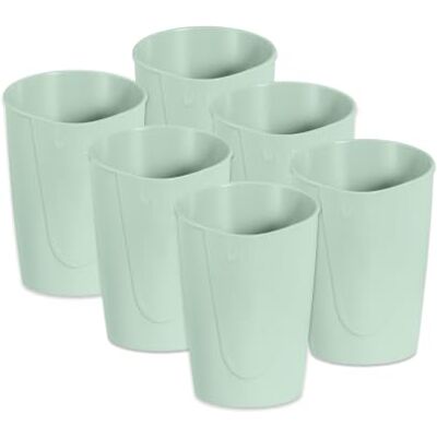 Leitz VON Stifteköcher, 6er Pack, mit 2 Fächern, Pastell Grün Zur Aufbewahrung von Stiften, Markern, kleinen Linealen und Scheren im Büro, Home-Office oder für Schule und Studium Leitz VON Stifteköcher, 6er Pack, mit 2 Fächern, Pastell Grün Zur Aufbewahrung von Stiften, Markern, kleinen Linealen und Scheren im Büro, Home-Office oder für Schule und Studium