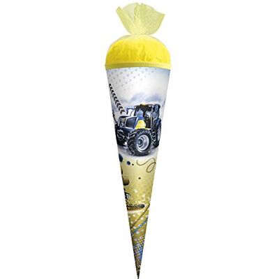 Roth Motiv-Schultüte Traktor 22cm rund mit Tüll-Verschluss Roth Motiv-Schultüte Traktor 22cm rund mit Tüll-Verschluss