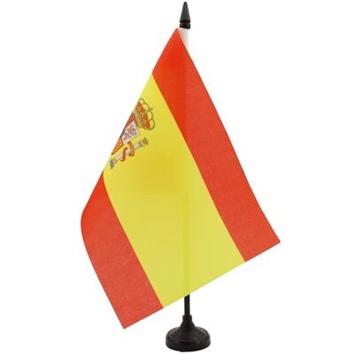 AZ FLAG Tischflagge Spanien 21x14 cm Polyester 100D Kunststoffsockel Für innen Spanische Tischflagge España genähte Ausführung mit verstärkten Kanten mit Kunststoffstab 100D Polyester AZ FLAG Tischflagge Spanien 21x14 cm Polyester 100D Kunststoffsockel Für innen Spanische Tischflagge España genähte Ausführung mit verstärkten Kanten mit Kunststoffstab 100D Polyester