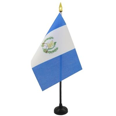 AZ FLAG Tischflagge Guatemala 15x10 cm Polyester 100D Kunststoffsockel Für innen Republik Guatemala Tischflagge genähte Ausführung mit verstärkten Kanten mit Kunststoffstab und goldene Spitze AZ FLAG Tischflagge Guatemala 15x10 cm Polyester 100D Kunststoffsockel Für innen Republik Guatemala Tischflagge genähte Ausführung mit verstärkten Kanten mit Kunststoffstab und goldene Spitze