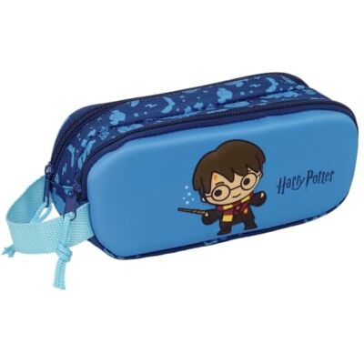 safta Federtasche Harry Potter 3D, 2 Fächer, Handschlaufe Maße 21 x 6 x 8 cm, 110 g, Hellblau mit Marineblau, Polyester, für Schulstart, Warner-Bros-Lizenz, halbfeste Struktur safta Federtasche Harry Potter 3D, 2 Fächer, Handschlaufe Maße 21 x 6 x 8 cm, 110 g, Hellblau mit Marineblau, Polyester, für Schulstart, Warner-Bros-Lizenz, halbfeste Struktur