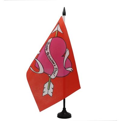 AZ FLAG Tischflagge Happy Valentines Day 21x14 cm Kunststoffsockel Für innen Fest Tischflagge genähte Ausführung mit verstärkten Kanten mit Kunststoffstab 100D Polyester AZ FLAG Tischflagge Happy Valentines Day 21x14 cm Kunststoffsockel Für innen Fest Tischflagge genähte Ausführung mit verstärkten Kanten mit Kunststoffstab 100D Polyester