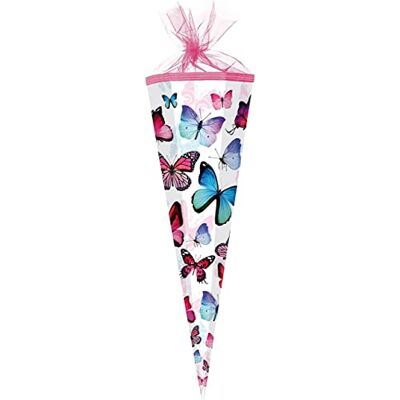 Nestler Schultüte / Zuckertüte / 50cm / rund / "Schmetterlinge Nestler Schultüte / Zuckertüte / 50cm / rund / "Schmetterlinge