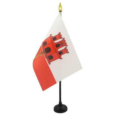AZ FLAG Tischflagge Gibraltar 15x10 cm Polyester 100D Kunststoffsockel Für innen Englische Tischflagge genähte Ausführung mit verstärkten Kanten mit Kunststoffstab und goldene Spitze AZ FLAG Tischflagge Gibraltar 15x10 cm Polyester 100D Kunststoffsockel Für innen Englische Tischflagge genähte Ausführung mit verstärkten Kanten mit Kunststoffstab und goldene Spitze