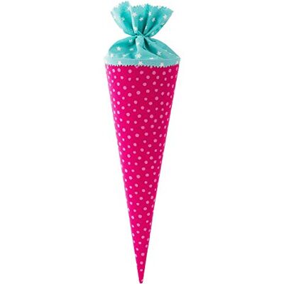 goldbuch 93 554 Geschwistertüte aus Stoff, Schultüte 35 cm, Zuckertüte Pink Geschenktüte mit Pünktchen-Muster, Geschenkverpackung mit hellblauem Verschluss (ohne Verschlussband), Stofftüte Ø 11,5 cm goldbuch 93 554 Geschwistertüte aus Stoff, Schultüte 35 cm, Zuckertüte Pink Geschenktüte mit Pünktchen-Muster, Geschenkverpackung mit hellblauem Verschluss (ohne Verschlussband), Stofftüte Ø 11,5 cm