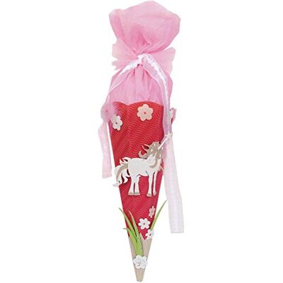Roth Schultüten-Bastelset Einhorn Geschwistertüte 40cm 6-eckig Kreppverschluss Roth Schultüten-Bastelset Einhorn Geschwistertüte 40cm 6-eckig Kreppverschluss