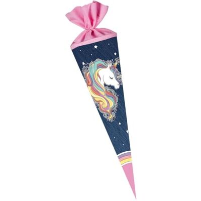 Nestler Schultüte Regenbogen Unicorn 70cm Zuckertüte rund Schulanfang Mehrfarbig Einhorn Nestler Schultüte Regenbogen Unicorn 70cm Zuckertüte rund Schulanfang Mehrfarbig Einhorn