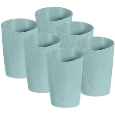 Leitz VON Stifteköcher, 6er Pack, mit 2 Fächern, Pastell Blau Zur Aufbewahrung von Stiften, Markern, kleinen Linealen und Scheren im Büro, Home-Office oder für Schule und Studium Leitz VON Stifteköcher, 6er Pack, mit 2 Fächern, Pastell Blau Zur Aufbewahrung von Stiften, Markern, kleinen Linealen und Scheren im Büro, Home-Office oder für Schule und Studium
